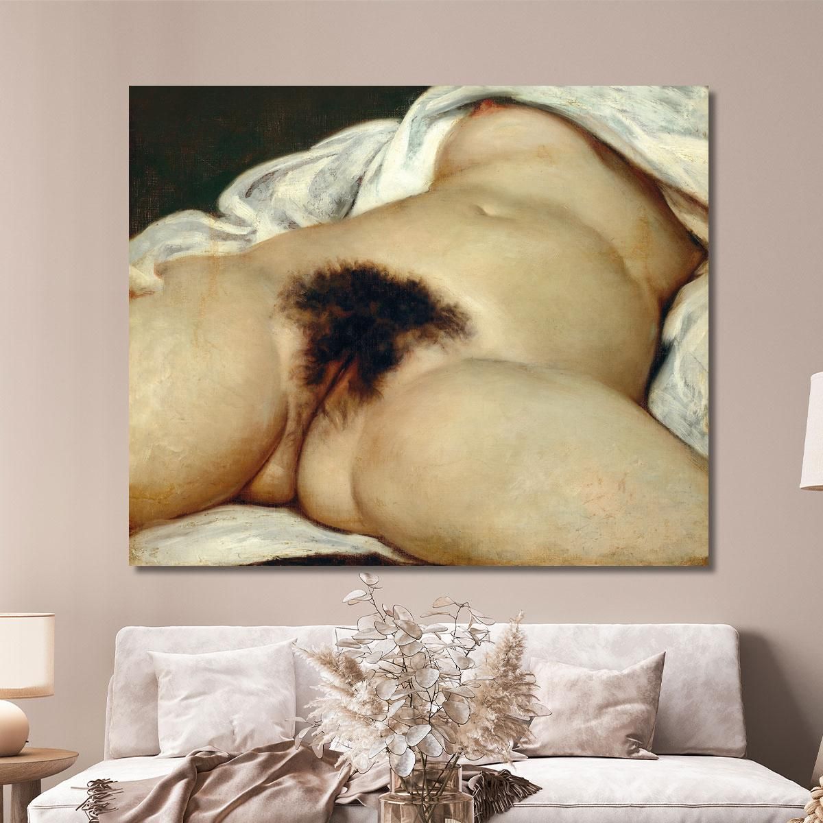 L'Origine Del Mondo Gustave Courbet cg7 quadro stampa su tela