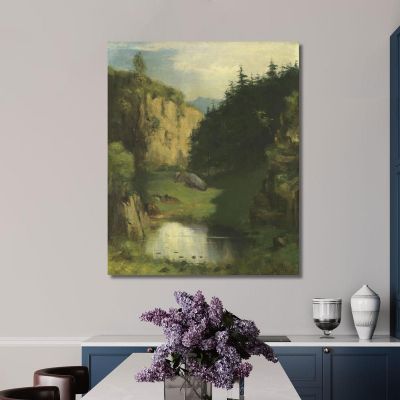 La Piscina Gustave Courbet cg11 quadro stampa su tela