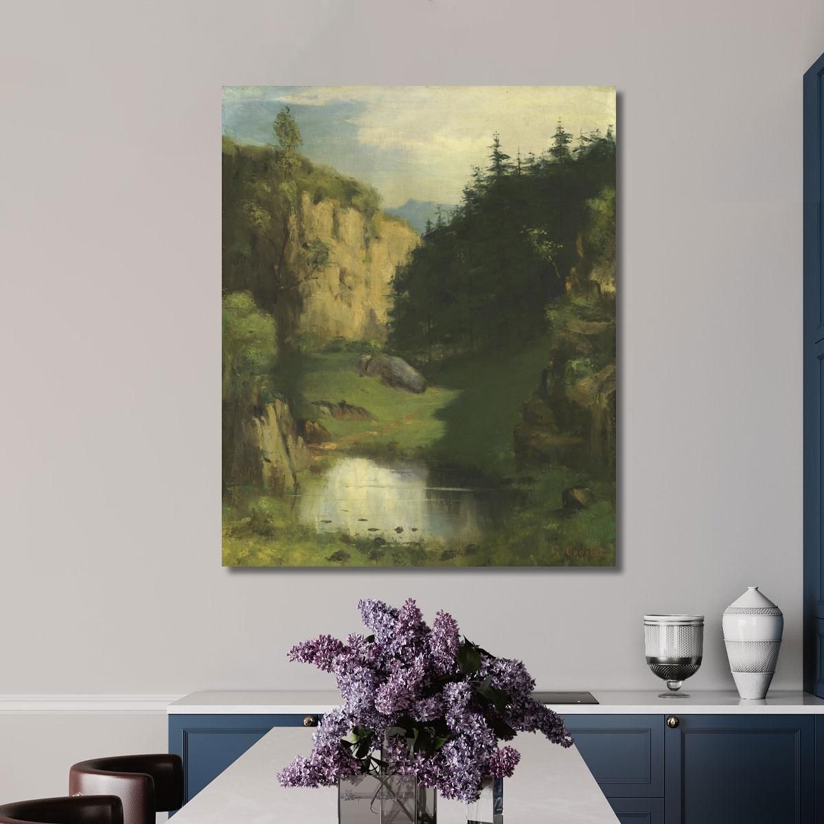 La Piscina Gustave Courbet cg11 quadro stampa su tela
