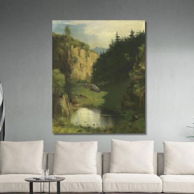La Piscina Gustave Courbet cg11 quadro stampa su tela