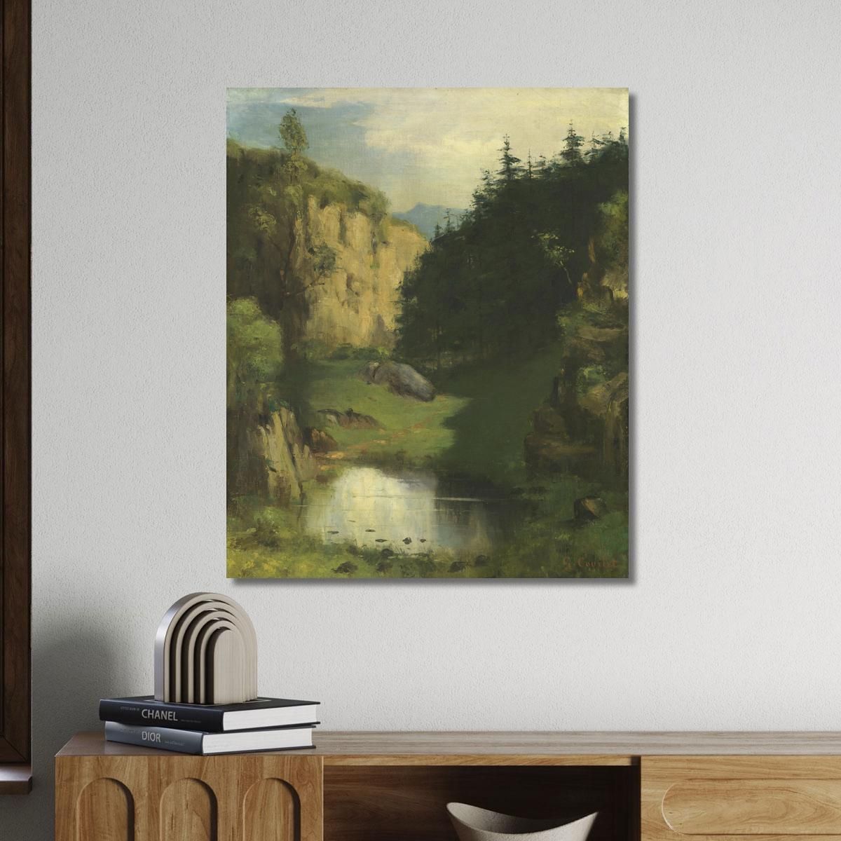 La Piscina Gustave Courbet cg11 quadro stampa su tela
