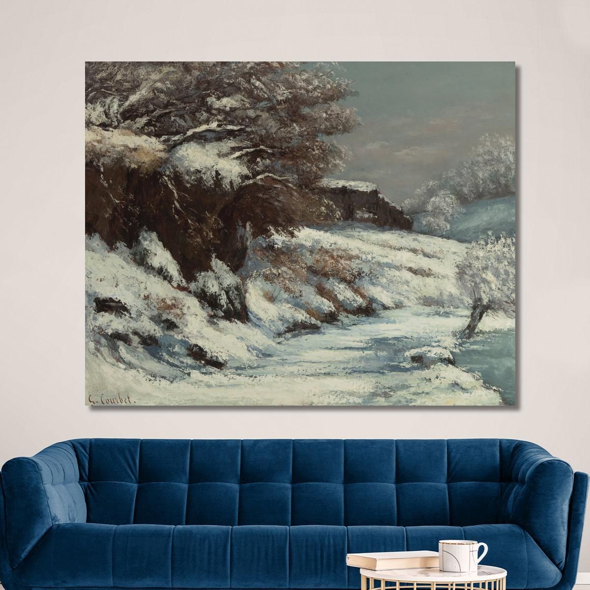 Effetto Neve Gustave Courbet cg21 quadro stampa su tela