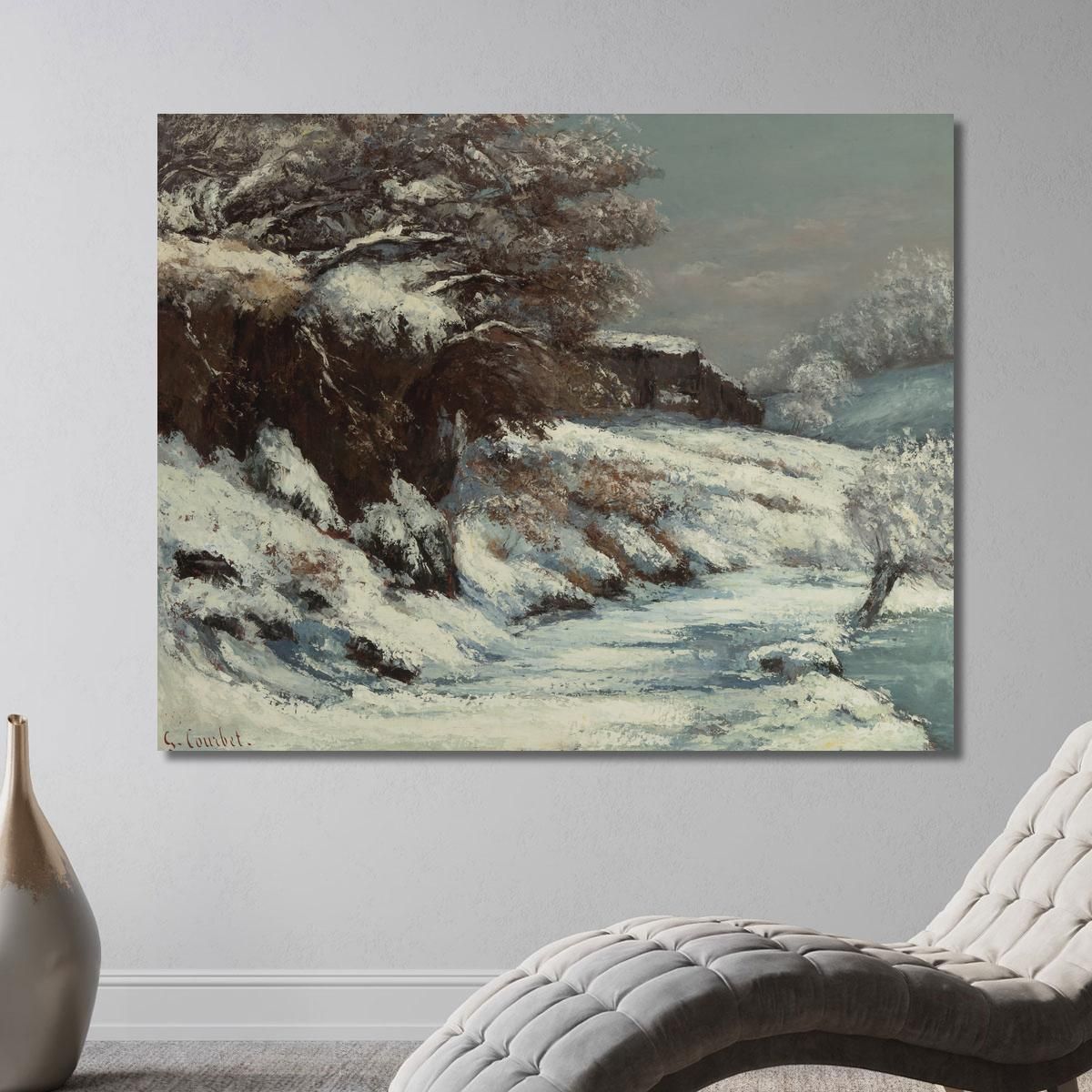 Effetto Neve Gustave Courbet cg21 quadro stampa su tela