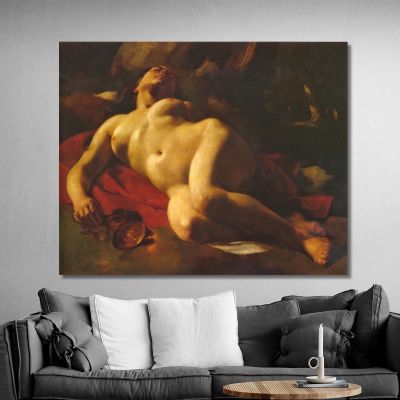 The Bacchante Gustave Courbet, cg26 canvas print