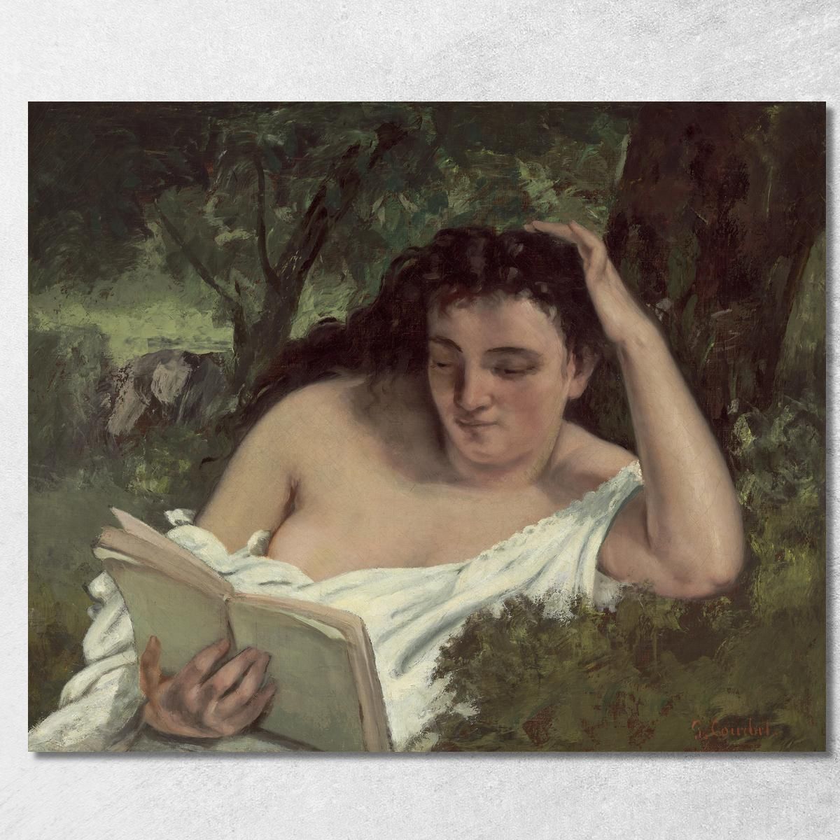 Peinture La femme dans un réalisme réaliste de Podoscaphe Gustave Courbet à vendre Peinture La femme dans un réalisme réaliste de Podoscaphe Gustave Courbet à vendre
