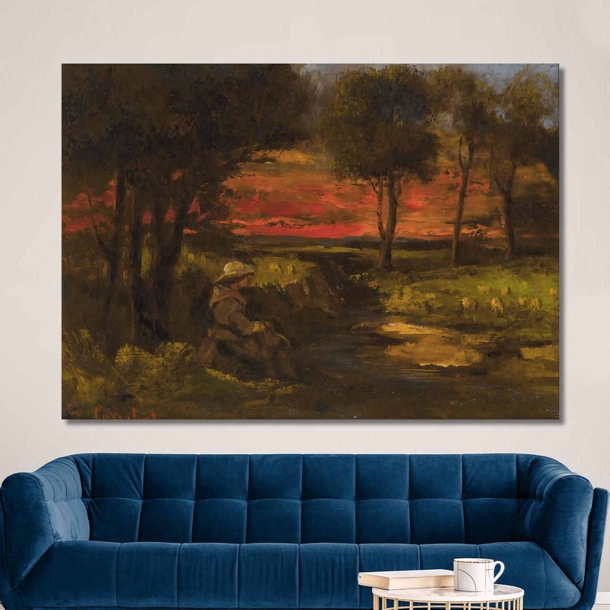 Filatrice Bretone Gustave Courbet cg51 quadro stampa su tela