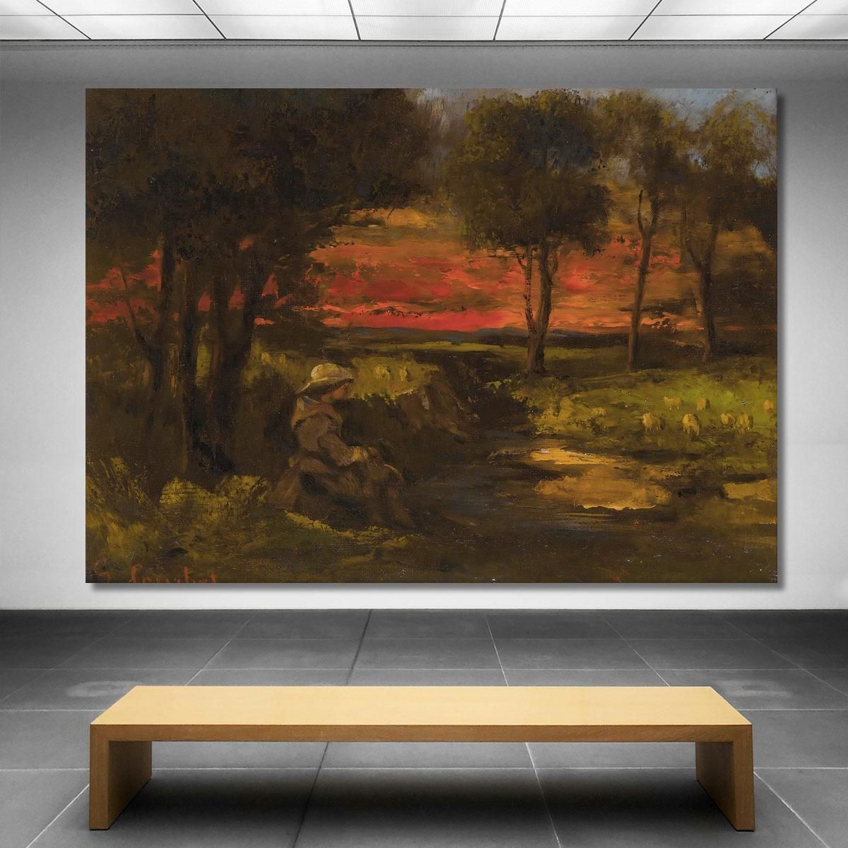 Filatrice Bretone Gustave Courbet cg51 quadro stampa su tela