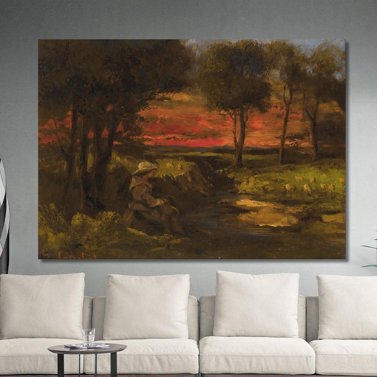 Filatrice Bretone Gustave Courbet cg51 quadro stampa su tela