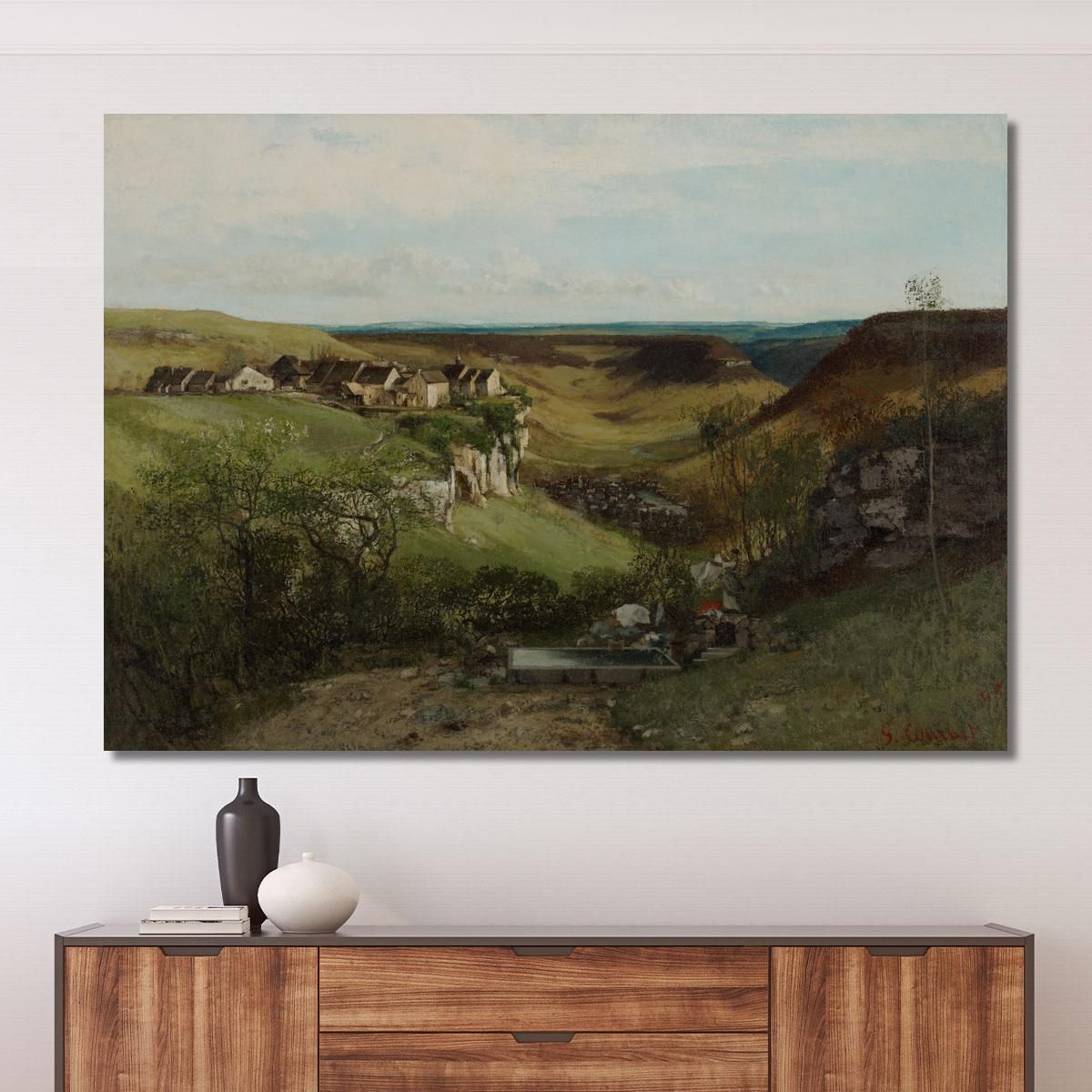 Castello Di Ornans Gustave Courbet cg56 quadro stampa su tela