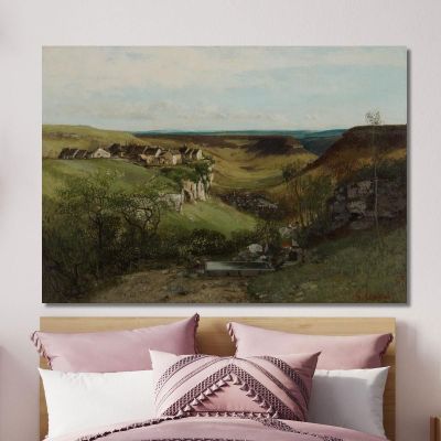 Castello Di Ornans Gustave Courbet cg56 quadro stampa su tela