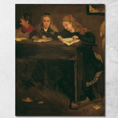 Tre Studentesse Gustave Courbet cg65 quadro stampa su tela