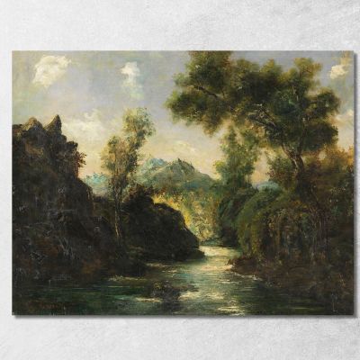 Nelle Alpi Svizzere Gustave Courbet cg79 quadro stampa su tela