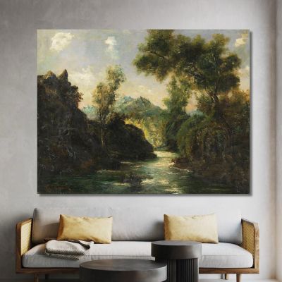 In The Swiss Alps Gustave Courbet, cg79 canvas print