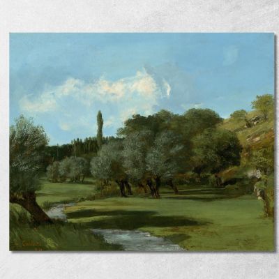 La Bretonnerie Nel Dipartimento Dell'Indre Gustave Courbet cg82 quadro stampa su tela