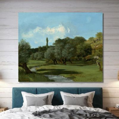 La Bretonnerie Nel Dipartimento Dell'Indre Gustave Courbet cg82 quadro stampa su tela