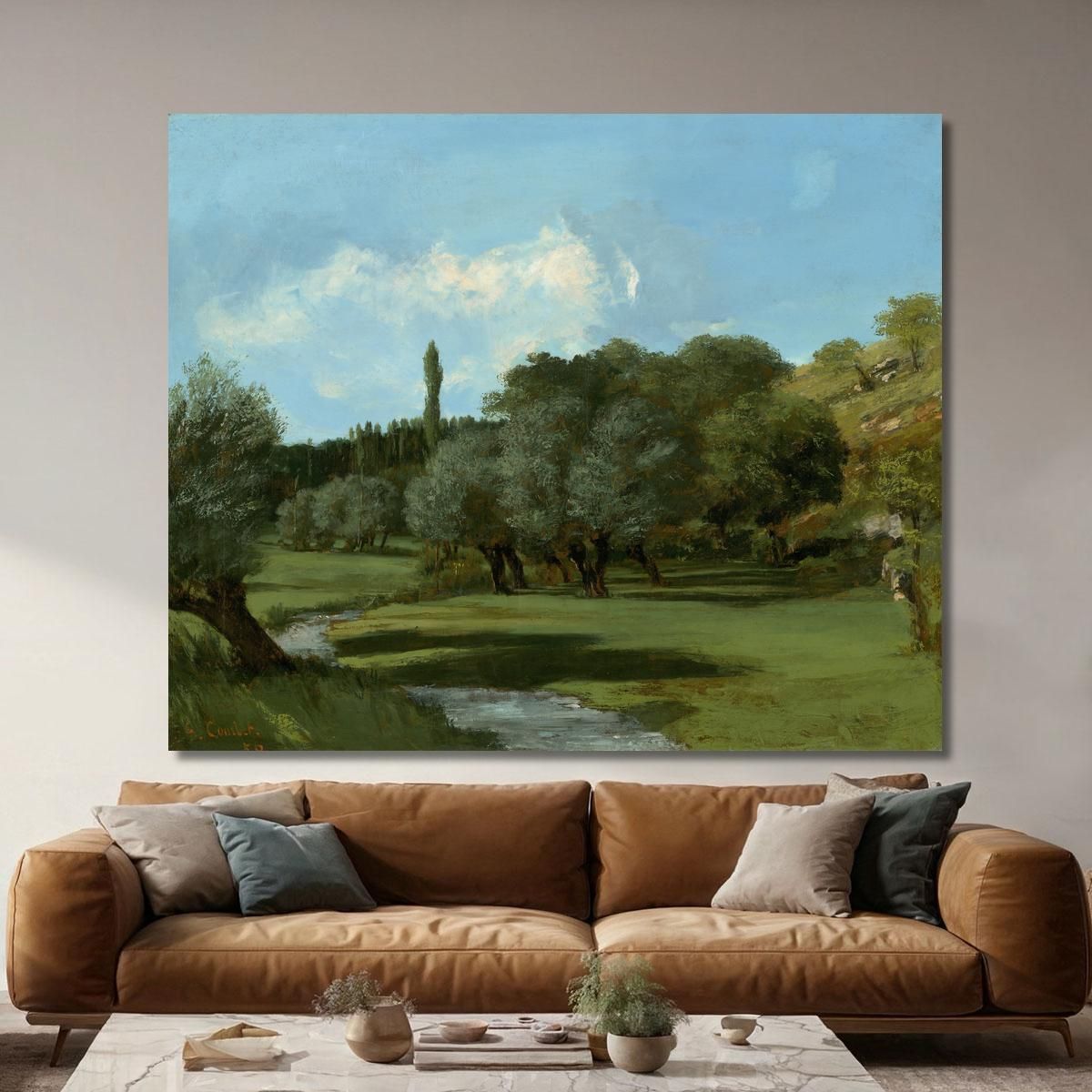 La Bretonnerie Nel Dipartimento Dell'Indre Gustave Courbet cg82 quadro stampa su tela