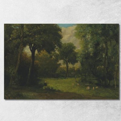 Il Pascolo Gustave Courbet cg84 quadro stampa su tela