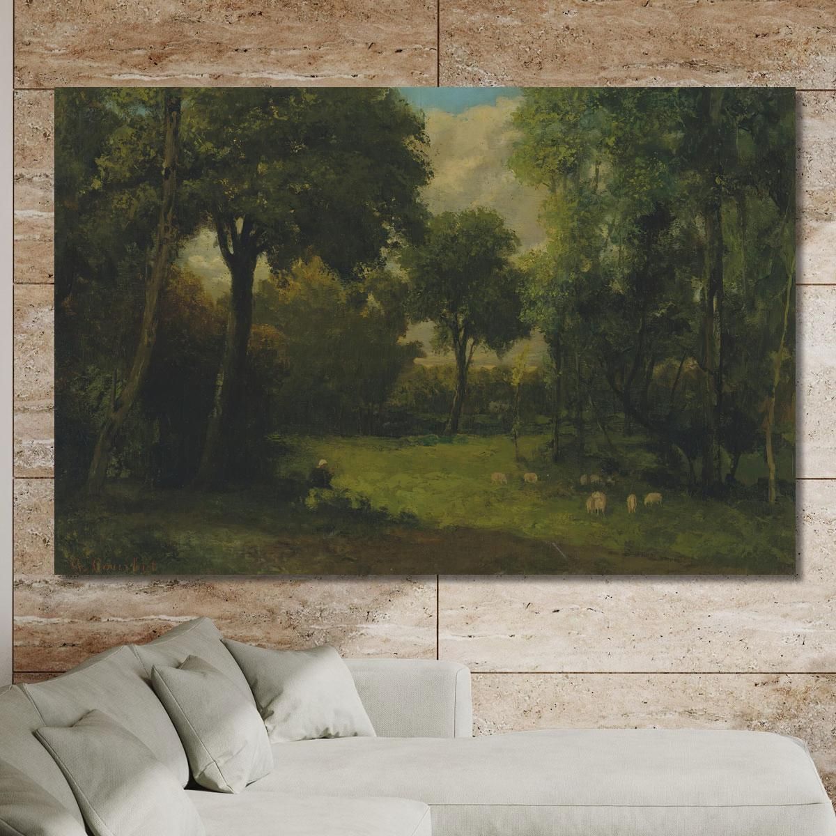 Il Pascolo Gustave Courbet cg84 quadro stampa su tela