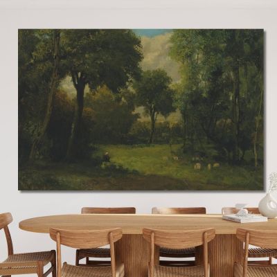 Il Pascolo Gustave Courbet cg84 quadro stampa su tela