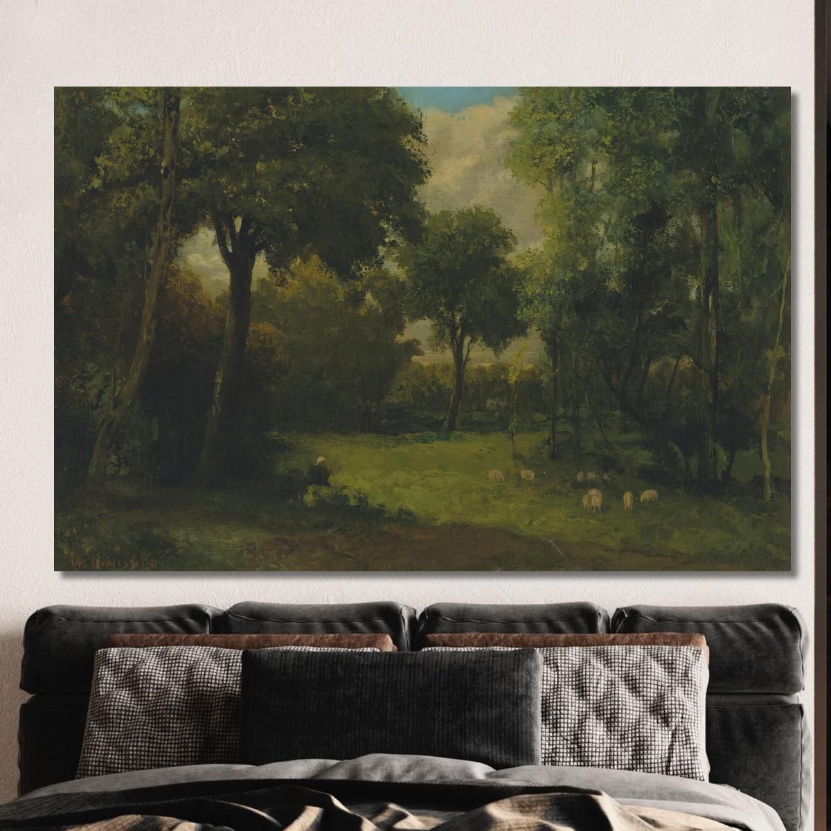 Il Pascolo Gustave Courbet cg84 quadro stampa su tela
