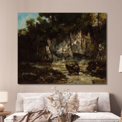 Landscape With Stag Gustave Courbet, cg95 canvas print