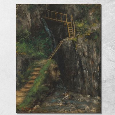 Le Gole Del Saillon Gustave Courbet cg108 quadro stampa su tela