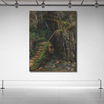The Saillon Gorges Gustave Courbet, cg108 canvas print