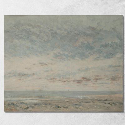 Bassa Marea A Trouville Gustave Courbet cg110 quadro stampa su tela
