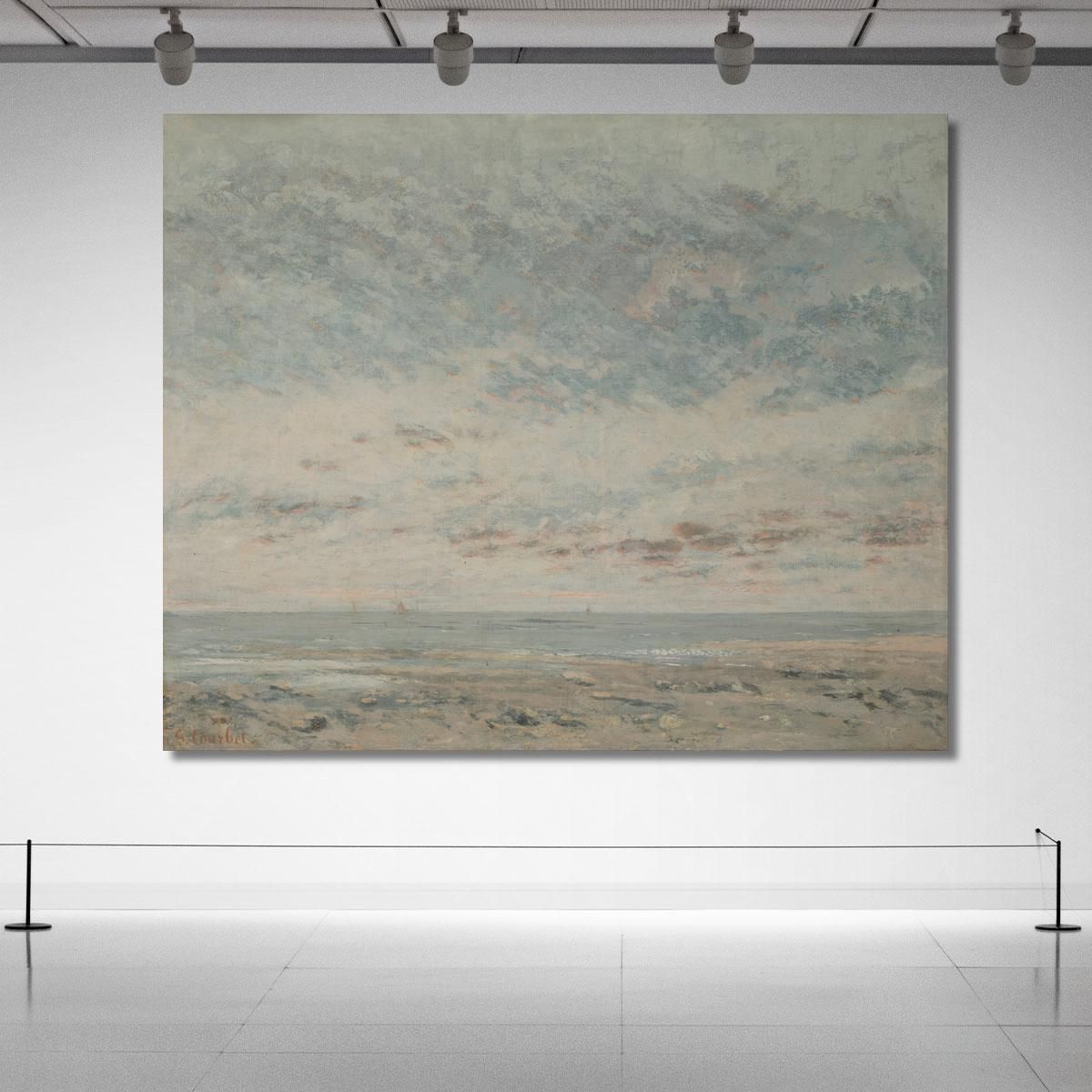 Bassa Marea A Trouville Gustave Courbet cg110 quadro stampa su tela