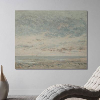 Bassa Marea A Trouville Gustave Courbet cg110 quadro stampa su tela