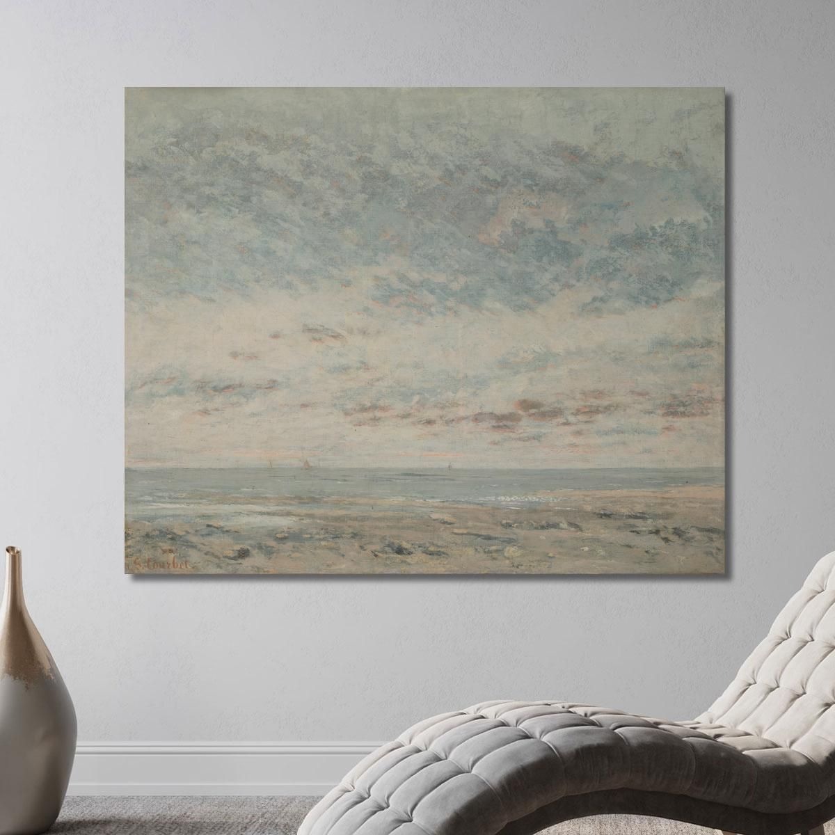 Bassa Marea A Trouville Gustave Courbet cg110 quadro stampa su tela