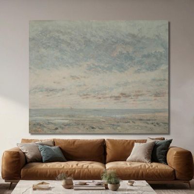 Bassa Marea A Trouville Gustave Courbet cg110 quadro stampa su tela