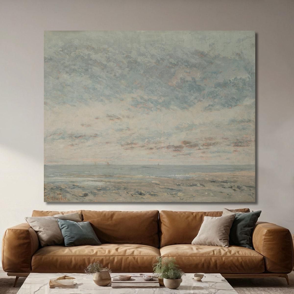 Bassa Marea A Trouville Gustave Courbet cg110 quadro stampa su tela