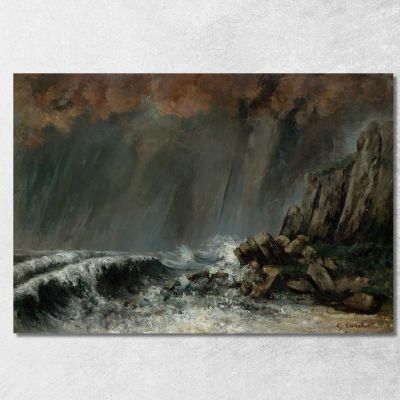 Marine La Tromba Marina Gustave Courbet cg116 quadro stampa su tela