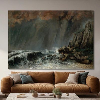 Marine La Tromba Marina Gustave Courbet cg116 quadro stampa su tela