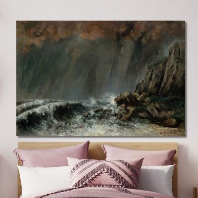 Marine La Tromba Marina Gustave Courbet cg116 quadro stampa su tela