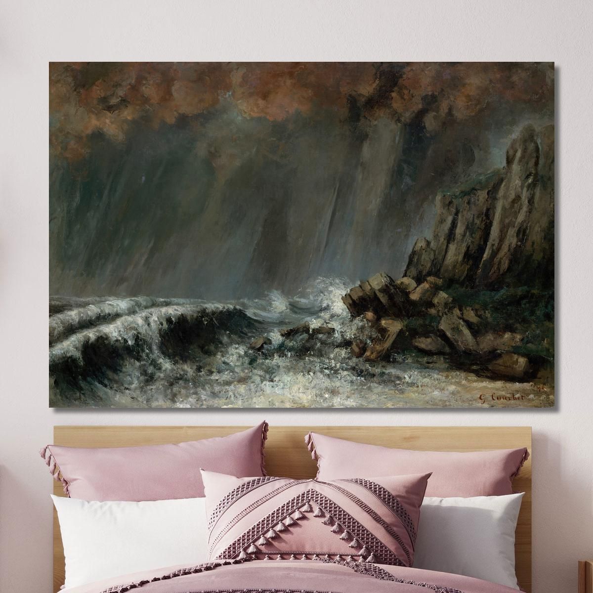 Marine La Tromba Marina Gustave Courbet cg116 quadro stampa su tela