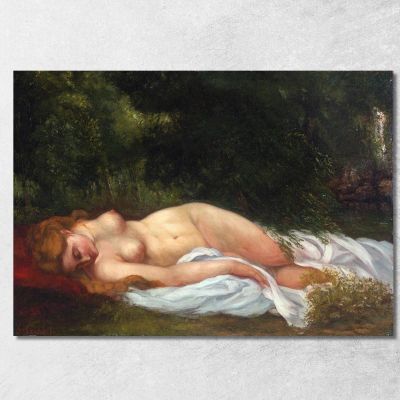 Mentire Nudo Gustave Courbet cg121 quadro stampa su tela