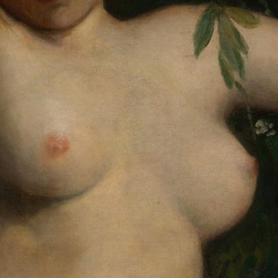 Nudo Con Ramo Fiorito Gustave Courbet cg122 quadro stampa su tela Nudo Con Ramo Fiorito Gustave Courbet cg122 quadro stampa su tela