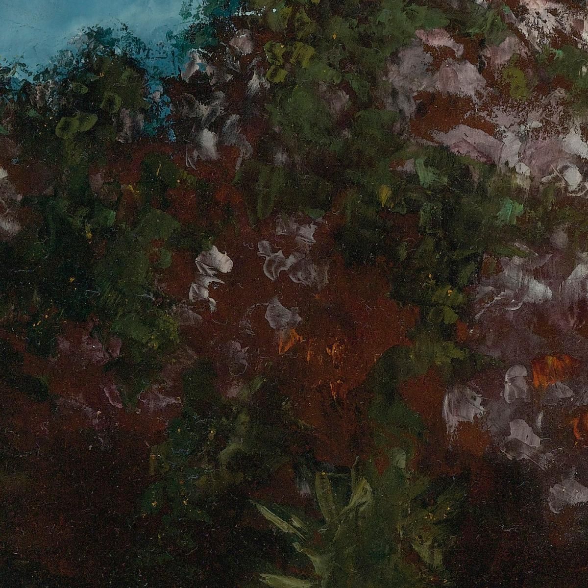 Paesaggio Con Messa Di Fiori Gustave Courbet cg126 quadro stampa su tela