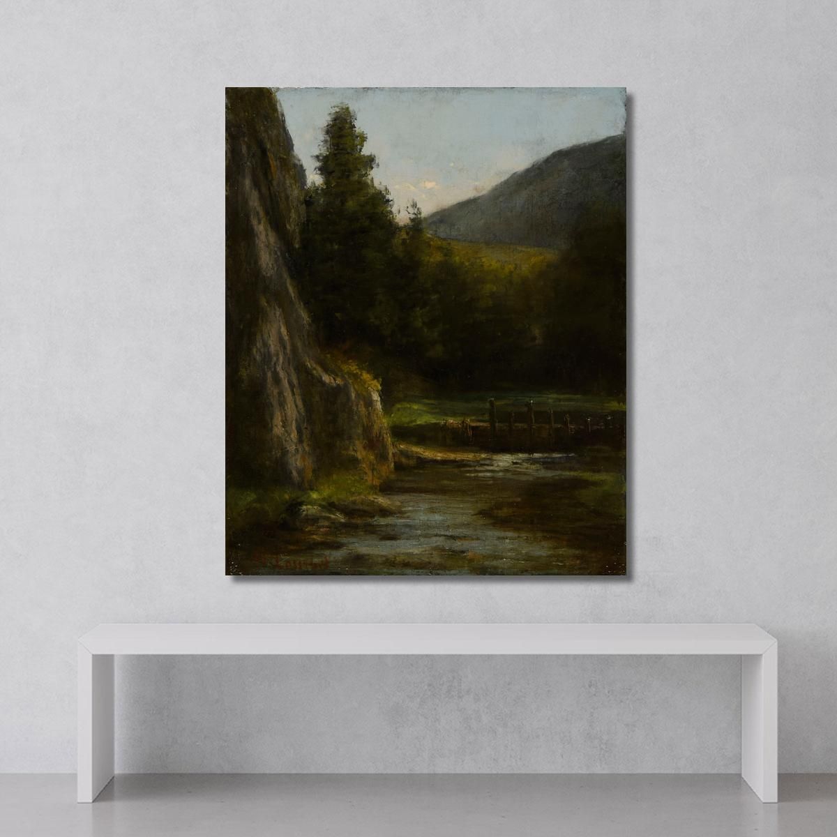 Flusso Di Abeti Rocciosi Gustave Courbet cg147 quadro stampa su tela