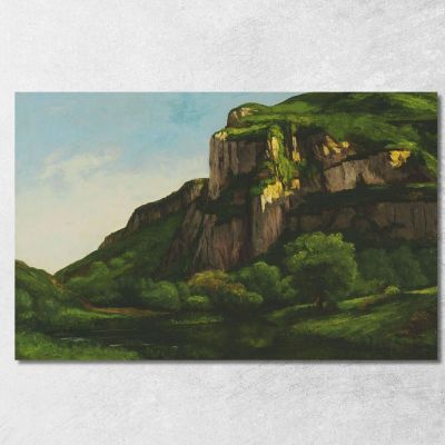 Rocce A Mouthier Gustave Courbet cg148 quadro stampa su tela