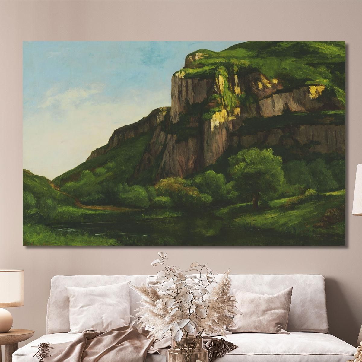 Rocce A Mouthier Gustave Courbet cg148 quadro stampa su tela