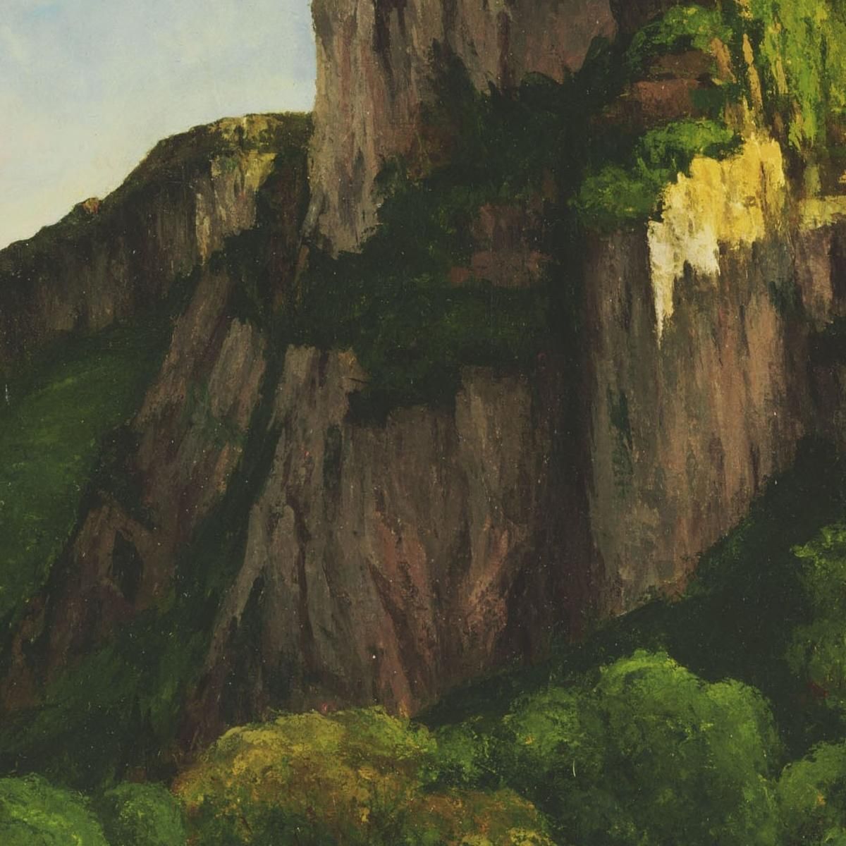 Rocce A Mouthier Gustave Courbet cg148 quadro stampa su tela