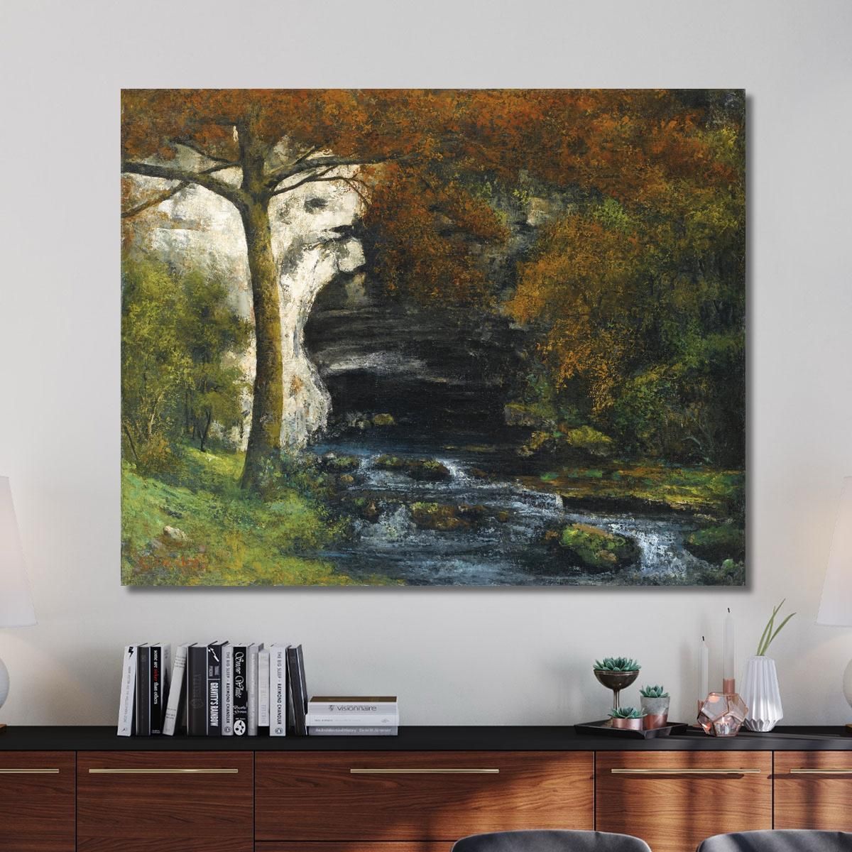 Sorgente Del Lison Presso Nans Gustave Courbet cg155 quadro stampa su tela