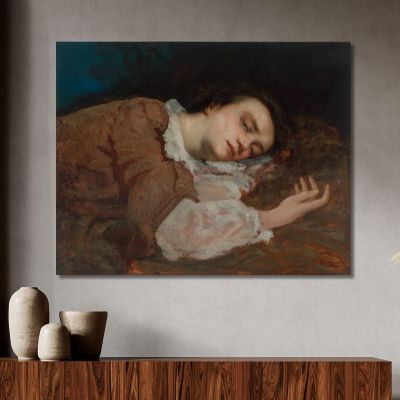 Giovani Donne Delle Rive Della Senna Estate Gustave Courbet cg160 quadro stampa su tela