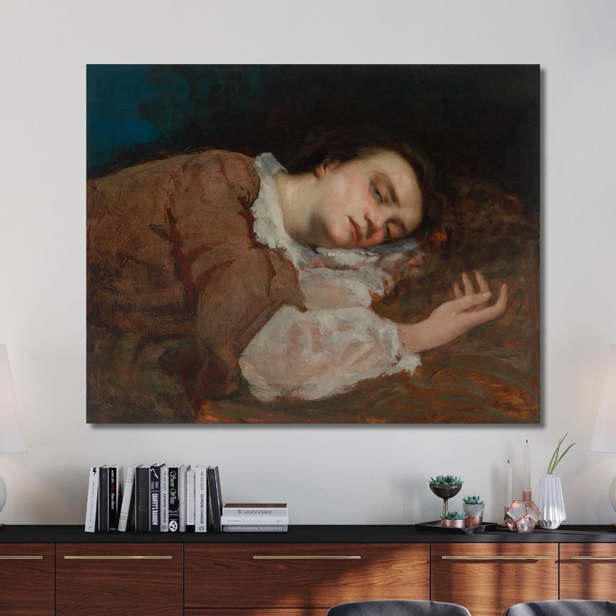 Giovani Donne Delle Rive Della Senna Estate Gustave Courbet cg160 quadro stampa su tela