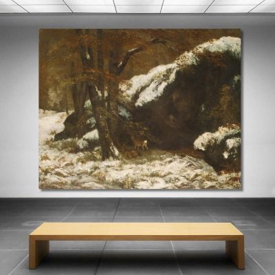 The Deer Gustave Courbet, cg166 canvas print