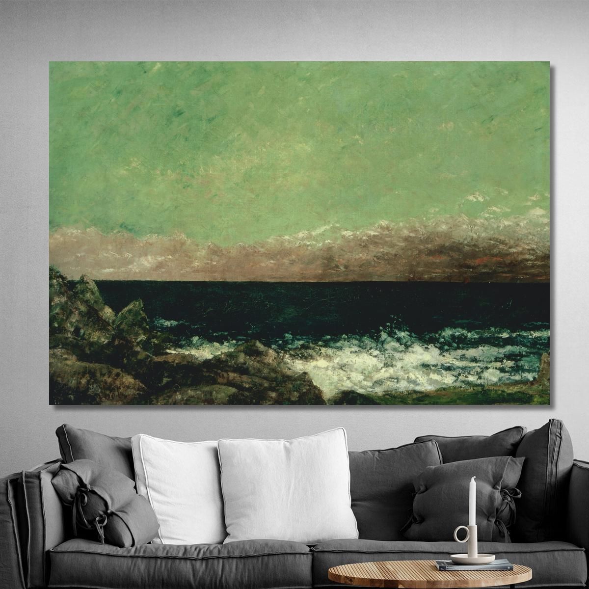 Il Mediterraneo Gustave Courbet cg176 quadro stampa su tela