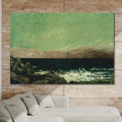 Il Mediterraneo Gustave Courbet cg176 quadro stampa su tela